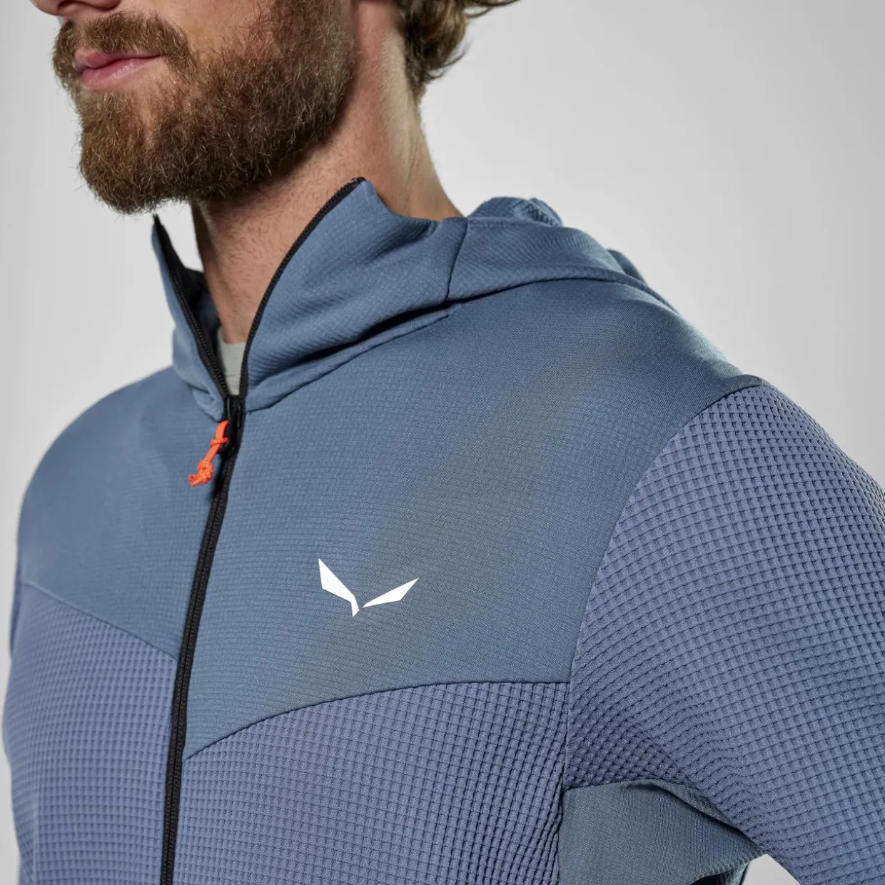 Puez Waffle Hybrid Polarlite Felpa con Cerniera Uomo