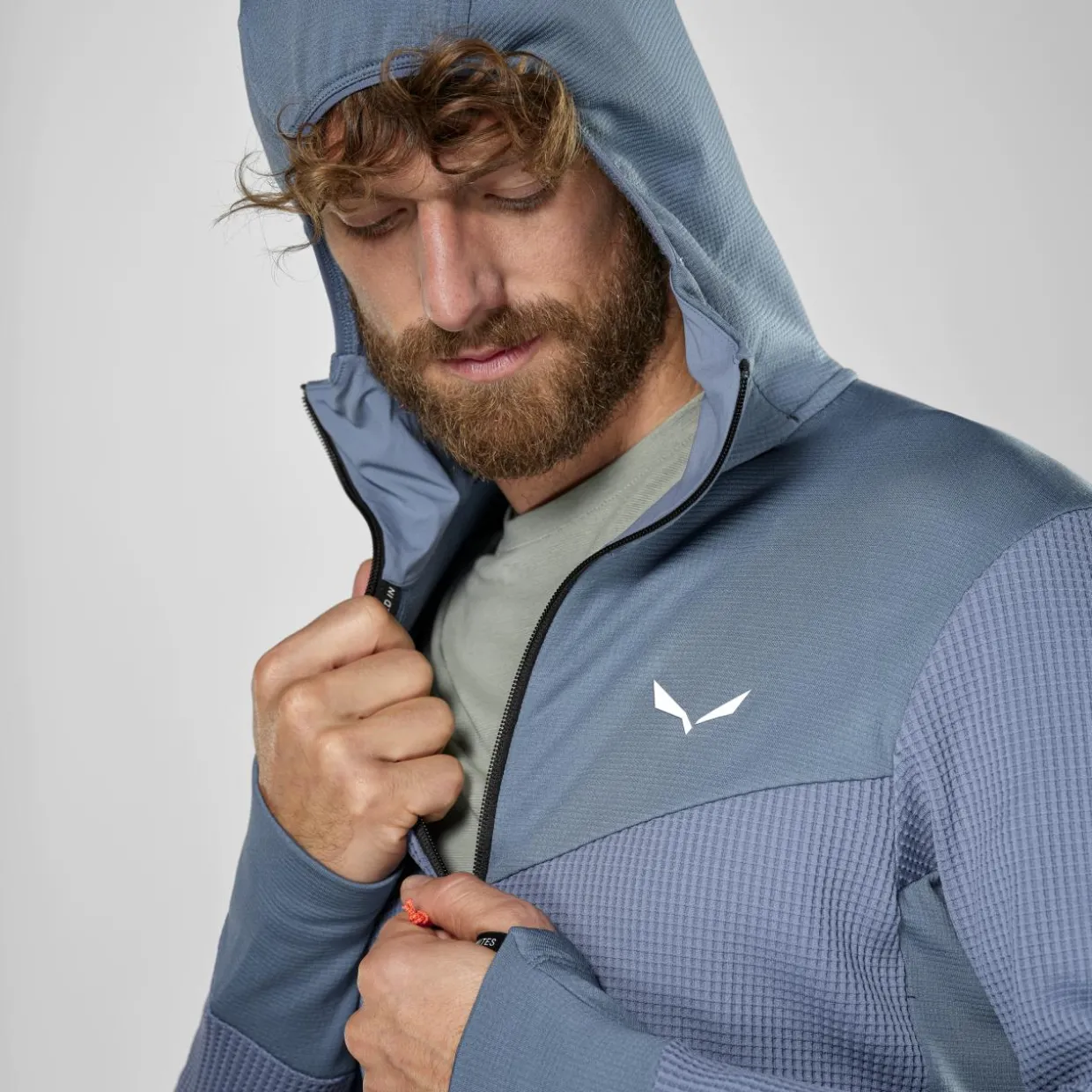Puez Waffle Hybrid Polarlite Felpa con Cerniera Uomo