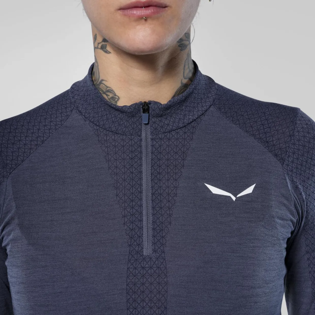 Zebru Responsive Mezza Zip Maglietta Donna