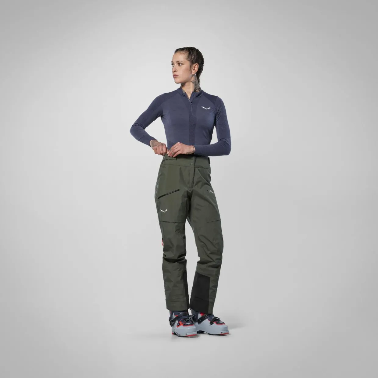 Zebru Responsive Mezza Zip Maglietta Donna